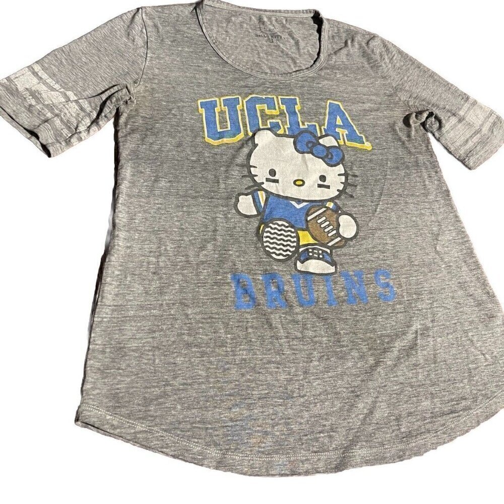 Hello Kitty Shirt UCLA BRUINS Vintage Grey Blue University Collection Sz…